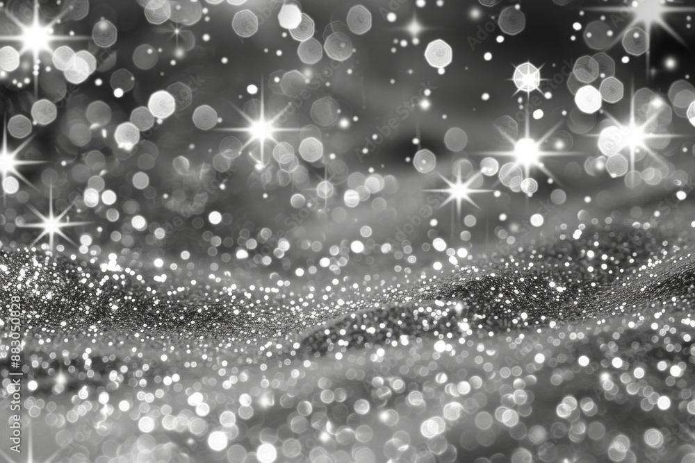 light silver glitter background with stars and bokeh light silver glitter background with stars and bokeh