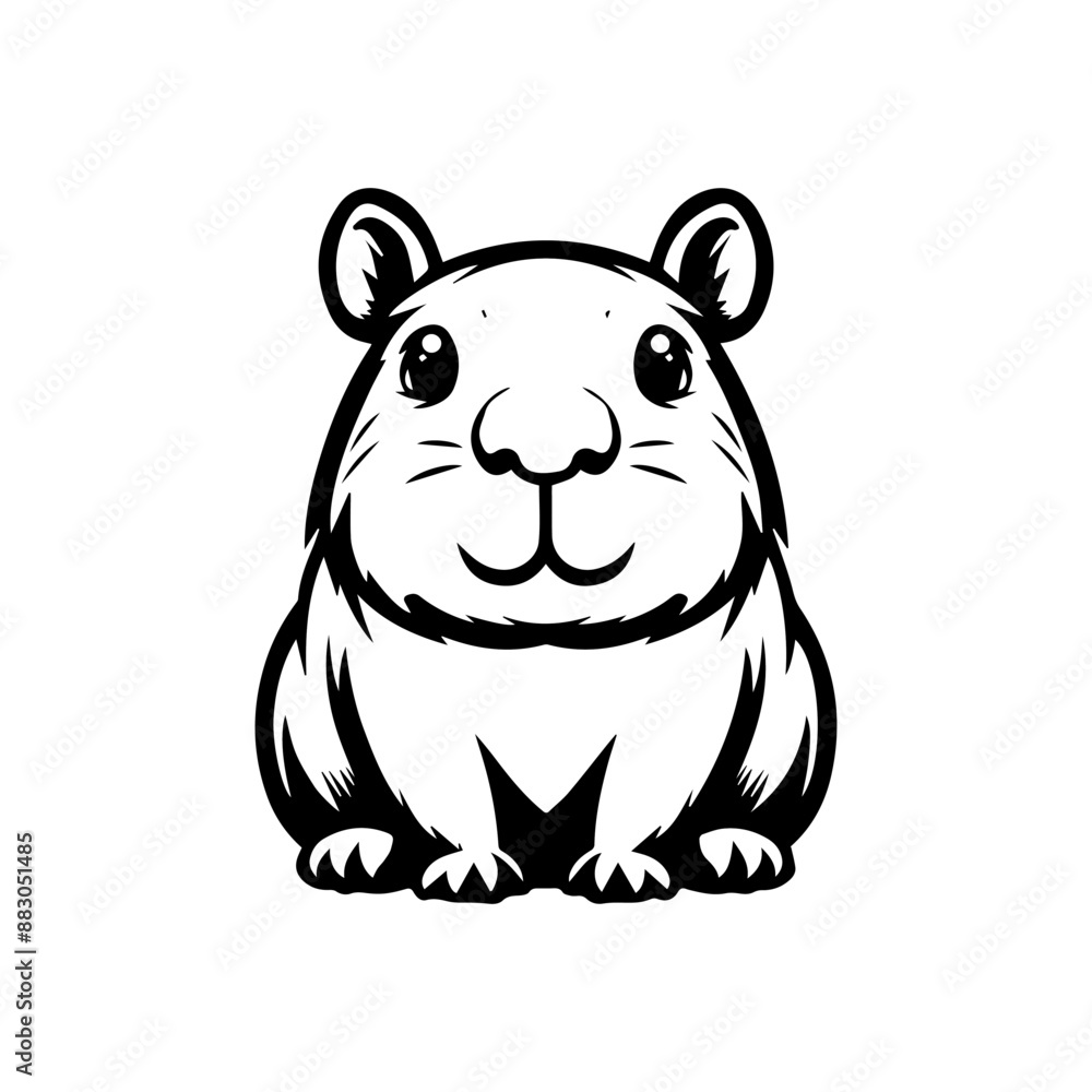 capybara logo design vector illustration capybara logo design vector illustration