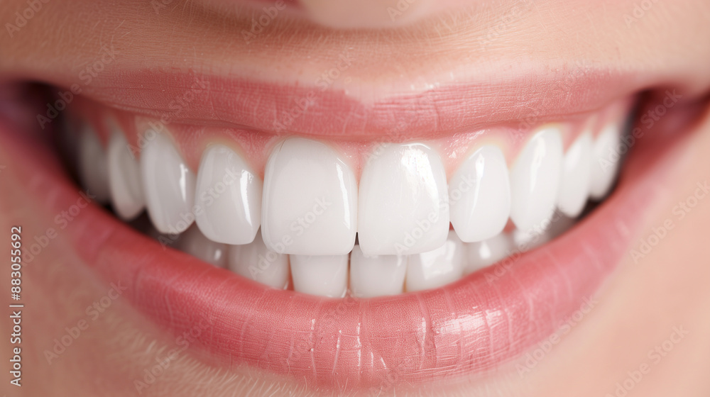 Сlose-up to a mouth smiling with white and clean healthy teeth Сlose-up to a mouth smiling with white and clean healthy teeth