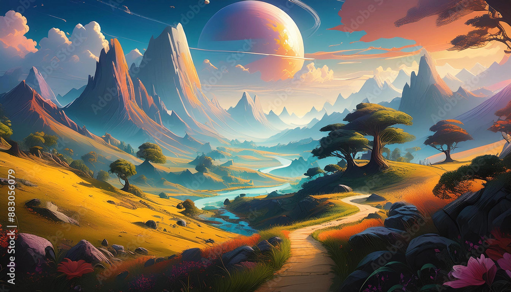 Hyper Realistic Fantastic Surreal Landscape Hyper Realistic Fantastic Surreal Landscape