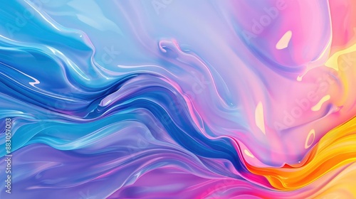 Swirling fluid colors creating abstract patterns, artistic and captivating background