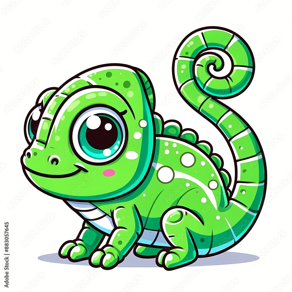 cute chameleon cartoon vector icon illustration cute chameleon cartoon vector icon illustration