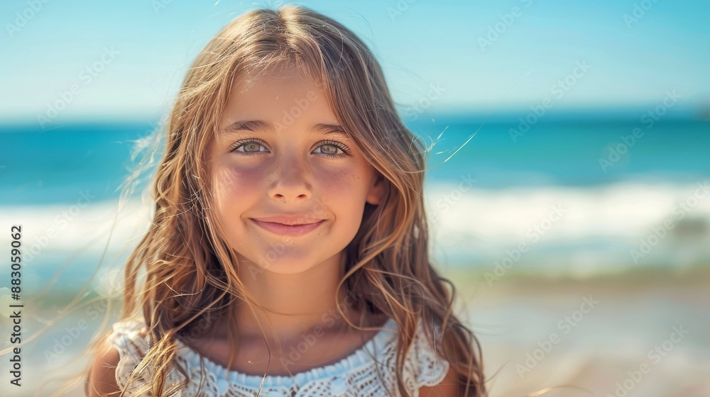 Portrait photography on beach background Portrait photography on beach background