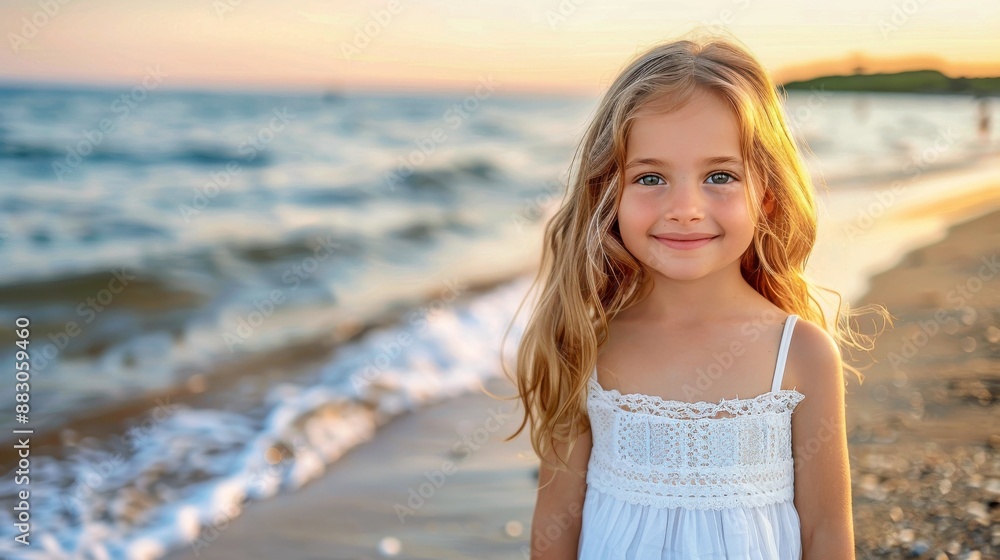 Portrait photography on beach background Portrait photography on beach background