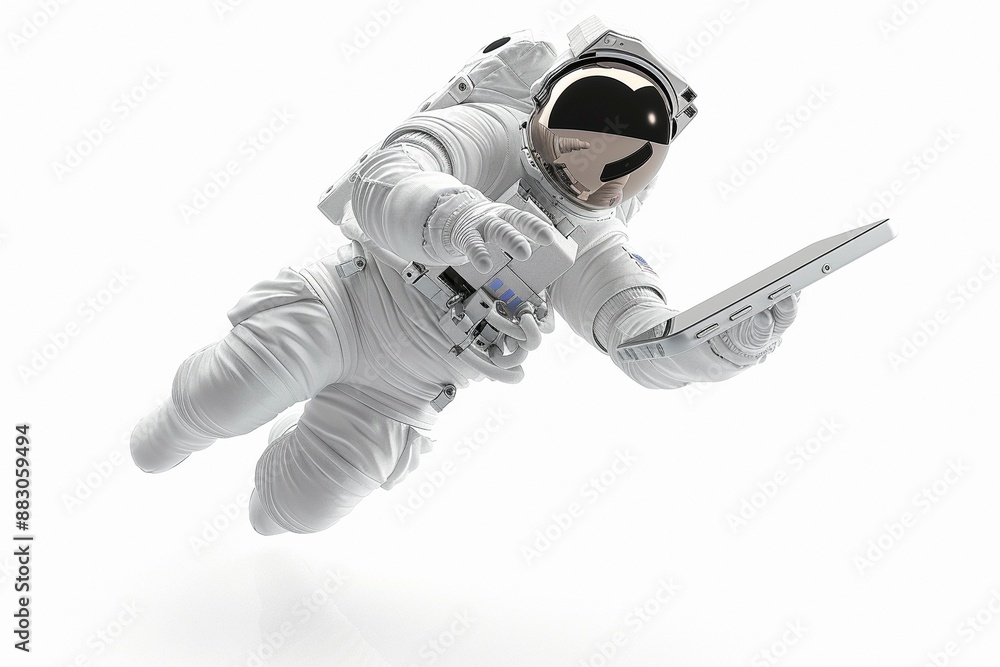 Astronaut doing a spacewalk with Earth in the background. Astronaut doing a spacewalk with Earth in the background.