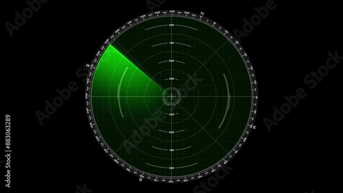 HUD Interface target, radar direction scan for target, searching HUD interface, radar hologram screen