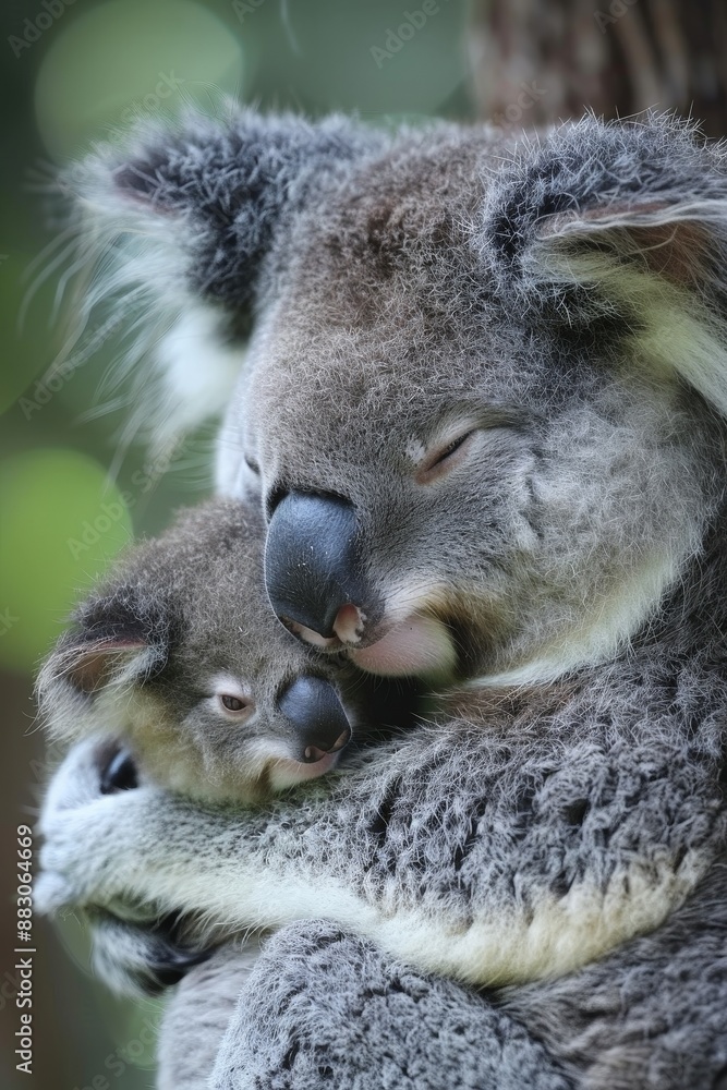 Naklejka premium animals like kangaroos and koalas differ from placental mammals in their reproduction and development
