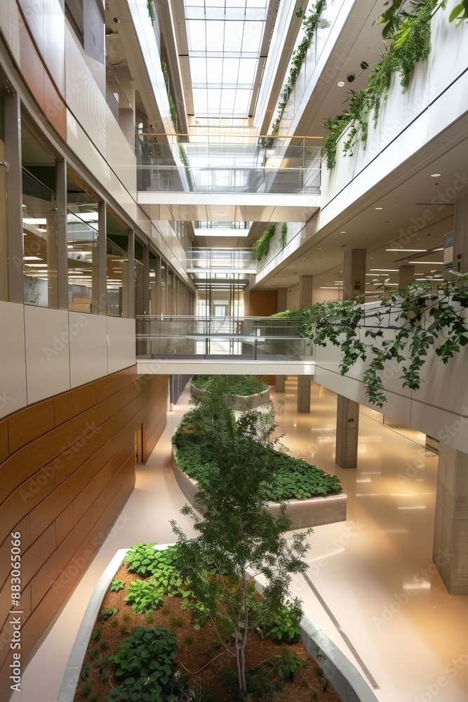 Fototapeta premium thoughtful design of spaces like hospitals, schools, and offices improve the psychological well-being of their occupants