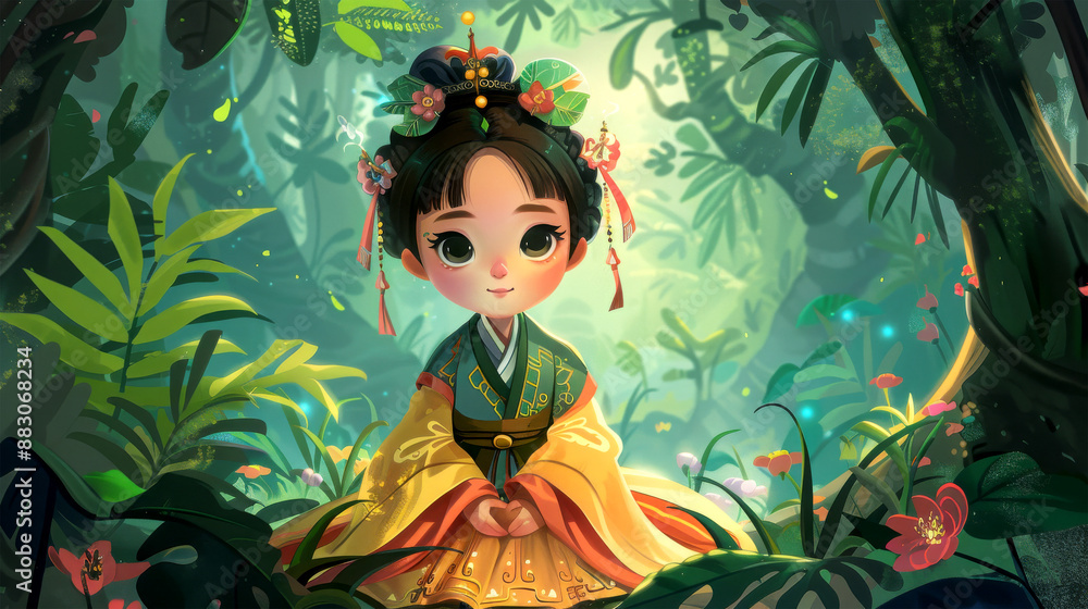 Fototapeta premium fairytale cartoon on background