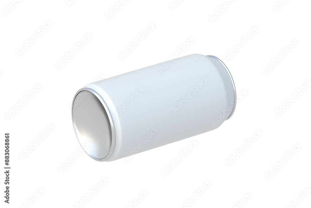 Blank white soda can isolated on white background. 3d render Blank white soda can isolated on white background. 3d render