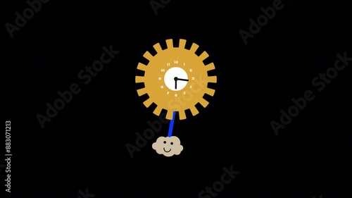 Wallpaper Mural Sun clock with cloud animated 12 hours timelape Torontodigital.ca
