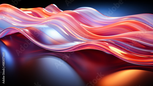 3D abstract Music ambient Waves Background