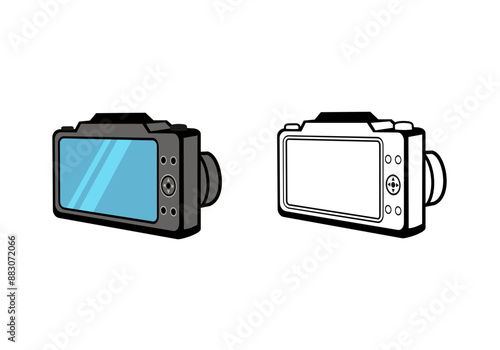 Digital Camera Design Illustration vector eps format suitable for your design needs logo illustration animation etc