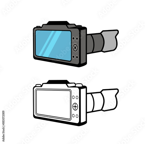 Digital Camera Design Illustration vector eps format suitable for your design needs logo illustration animation etc