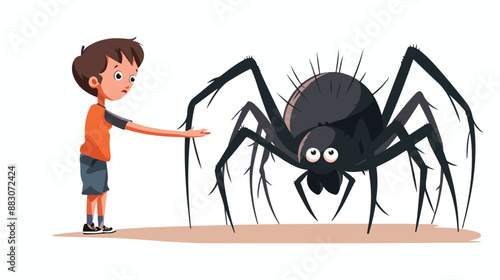 Intense Fear Of Spiders Landing Page Template. Child