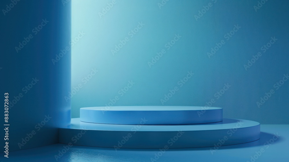 Abstract Minimalist Blue Platform Abstract Minimalist Blue Platform