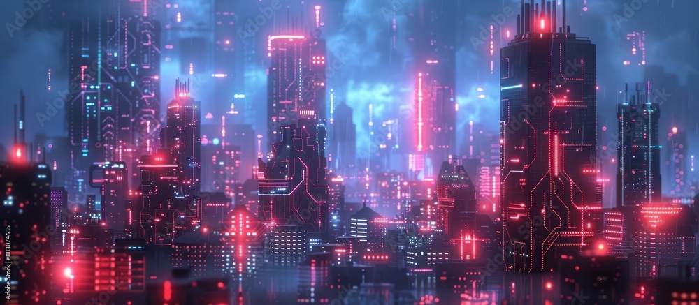 Neon Cityscape: A Futuristic Metropolis Neon Cityscape: A Futuristic Metropolis