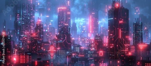 Neon Cityscape: A Futuristic Metropolis