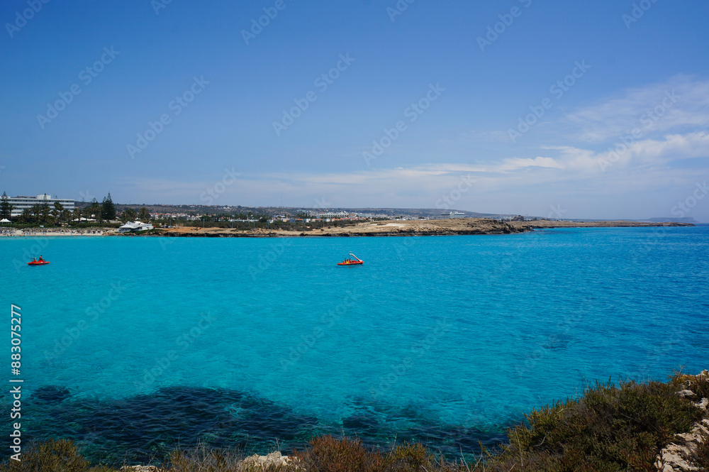 On the seashore of a tropical paradise in Cyprus On the seashore of a tropical paradise in Cyprus