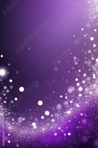 purple glitters snd bokeh abstract theme background for banner or invitation card illustration art design