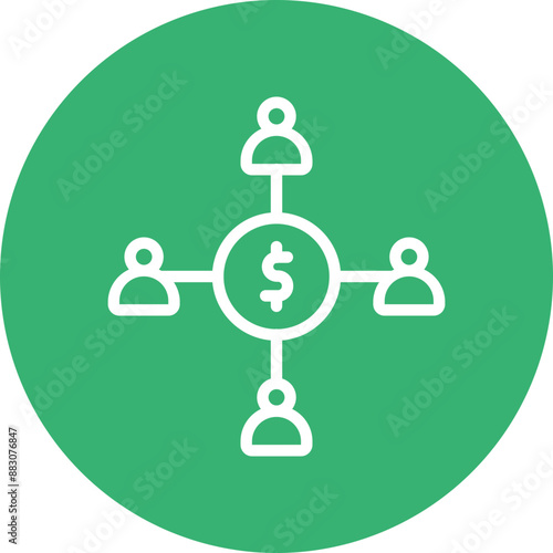 Crowdfunding Vector Line White Circles Multicolors