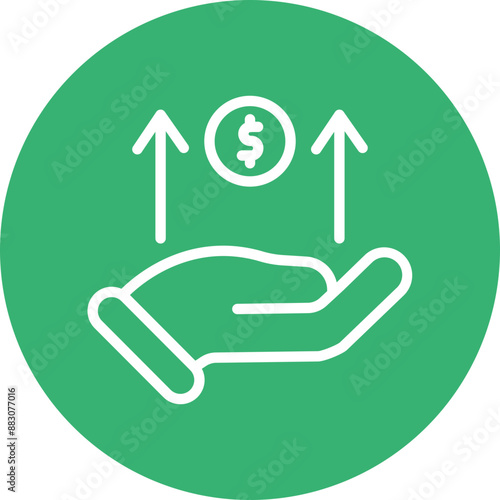 Profitability Vector Line White Circles Multicolors