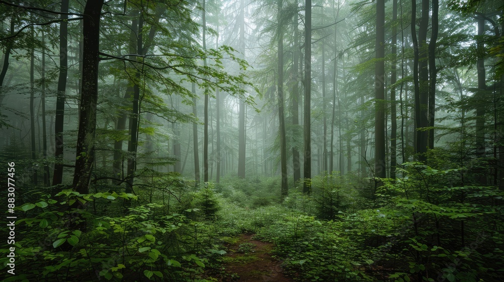 Verdant forests in peaceful ambiance Verdant forests in peaceful ambiance