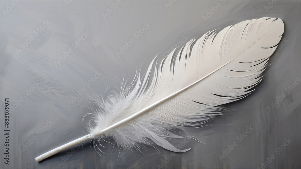 A feather style acrylic painting. A feather style acrylic painting.