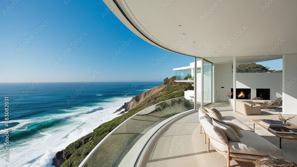 Fototapeta premium Contemporary Seaside Sanctuary 