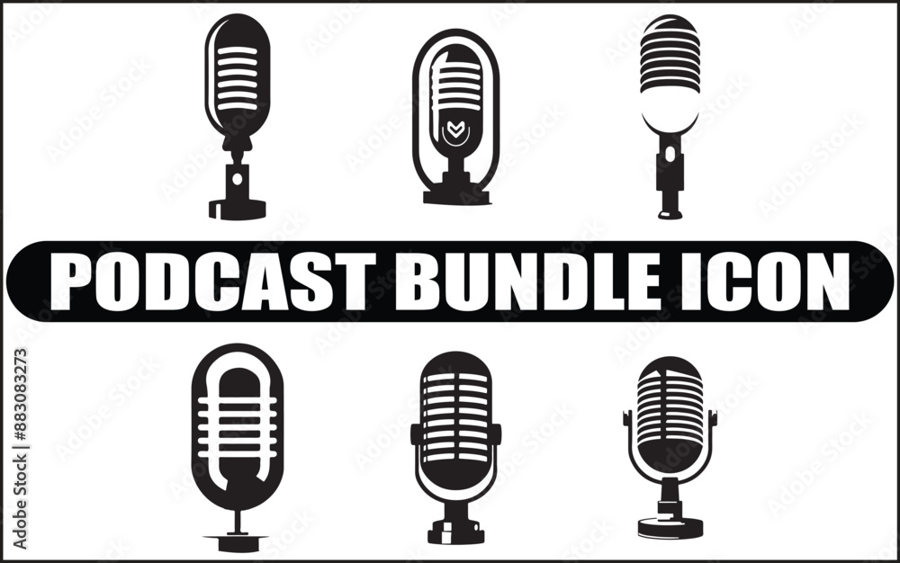 Podcast Icon designs unique and logo Mic Icon Podcast Icon designs unique and logo Mic Icon