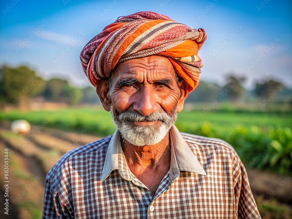 Portrait of a smiling Indian farmer. Portrait of a smiling Indian farmer.