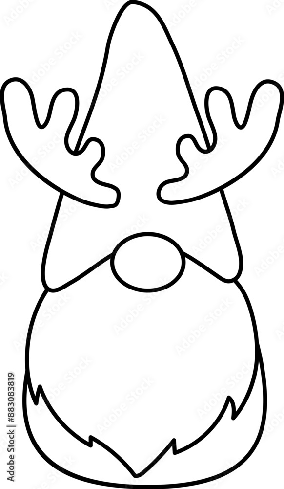 Christmas Gnome outline vector.
Isolated cute holiday gnome coloring svg. Christmas Gnome outline vector.
Isolated cute holiday gnome coloring svg.