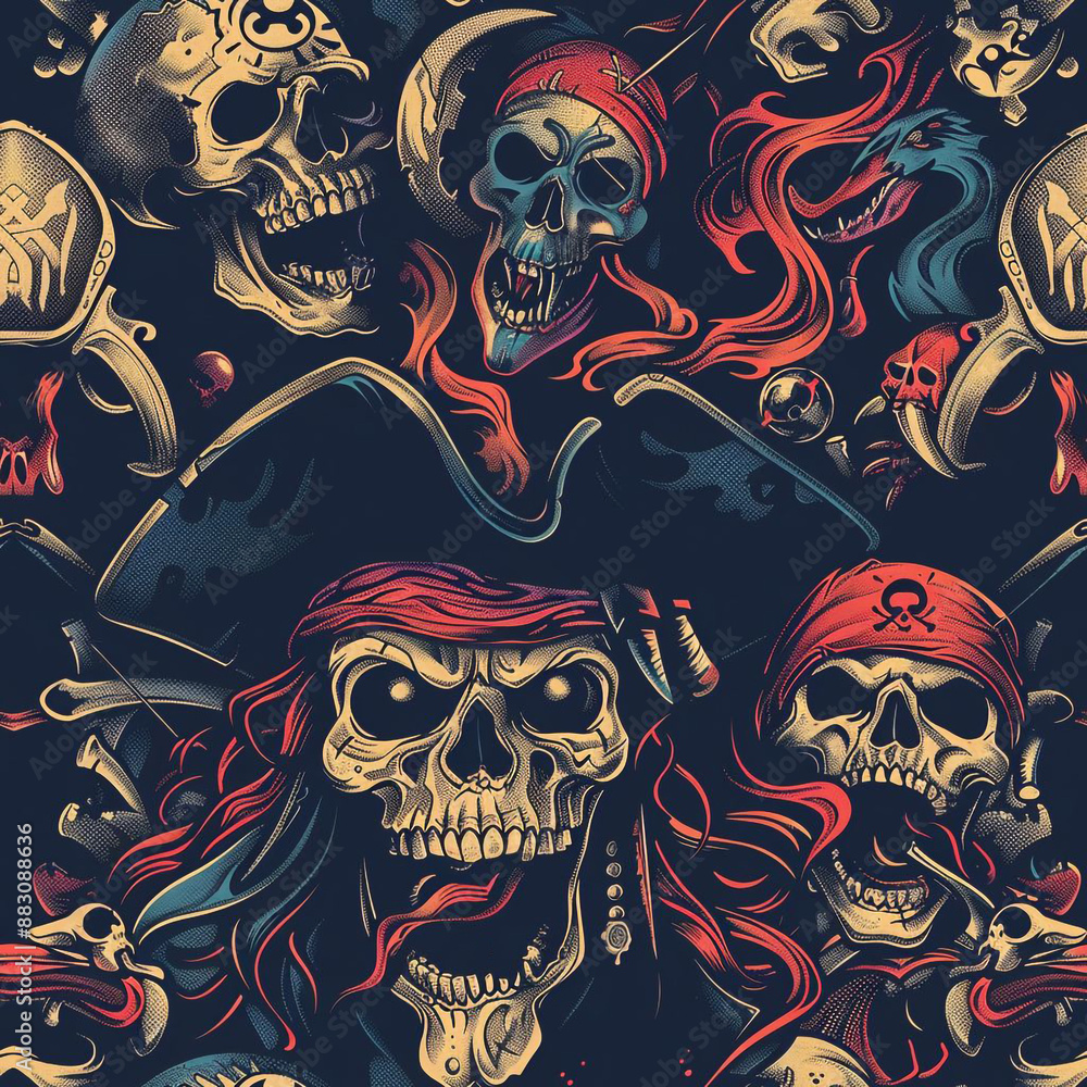 Dark and Moody Pirate Pattern Dark and Moody Pirate Pattern