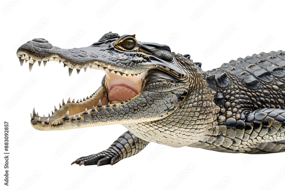 Fototapeta premium crocodile isolated on transparent background PNG