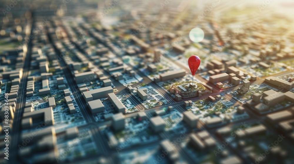Navigate with folded maps, find your destination marked with a red pin ...