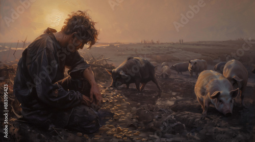 The Prodigal Son Art: Depictions of Biblical Parable in Various Artistic Styles
