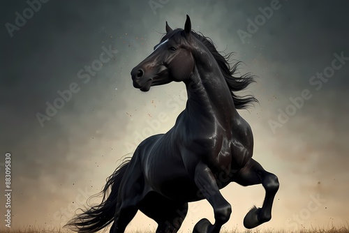 black horse, running horse, dark background, horse motion, black stallion, dynamic horse, powerful horse, fast horse, horse running, black horse running, horse action, horse speed, majestic horse, dar