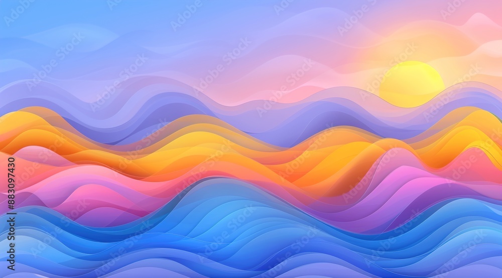 abstract colorful background with waves abstract colorful background with waves