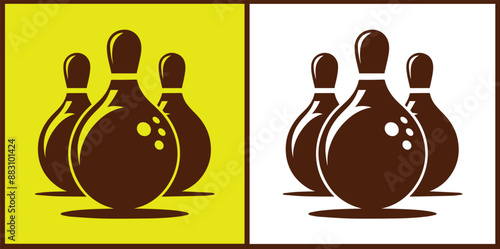 bowling ball icon set bowling ball symbol collection Vector illustration