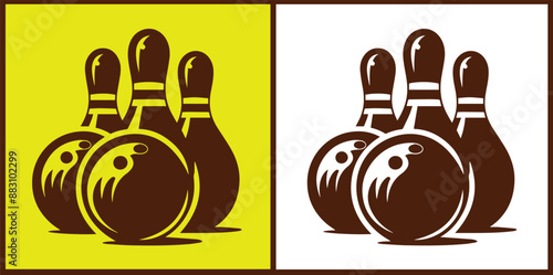 bowling ball icon set bowling ball symbol collection Vector illustration