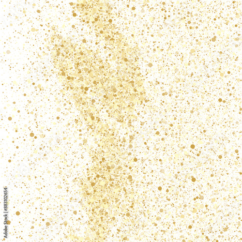 Sae sand gold confetti over white background. Vector stylish design.