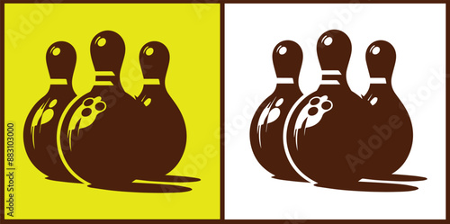 bowling ball icon set bowling ball symbol collection Vector illustration