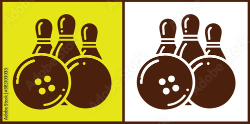 bowling ball icon set bowling ball symbol collection Vector illustration