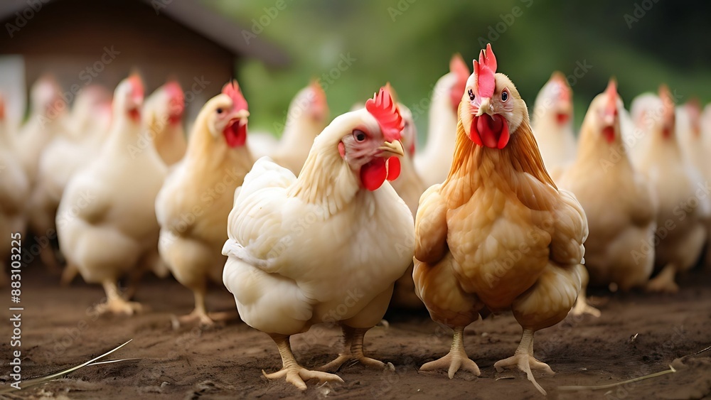 Fototapeta premium Chicken farm