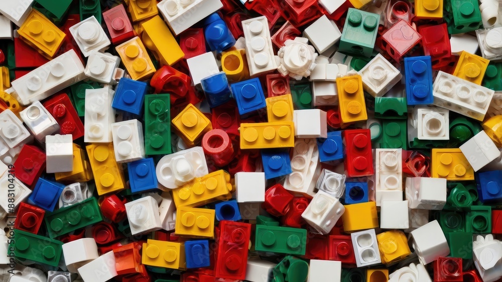 Many Colorful Brick Toy. Block Many Colorful Brick Toy. Block