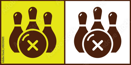 bowling ball icon set bowling ball symbol collection Vector illustration