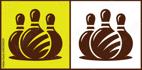 bowling ball icon set bowling ball symbol collection Vector illustration