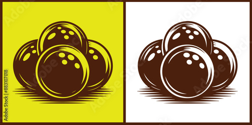 bowling ball icon set bowling ball symbol collection Vector illustration