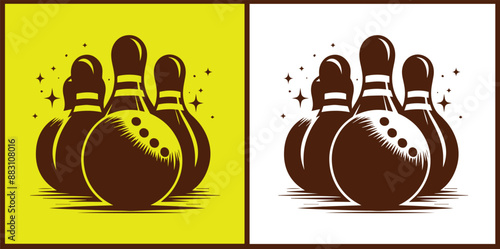 bowling ball icon set bowling ball symbol collection Vector illustration
