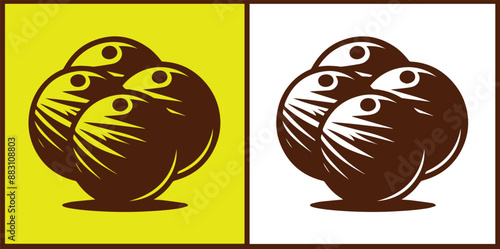 bowling ball icon set bowling ball symbol collection Vector illustration